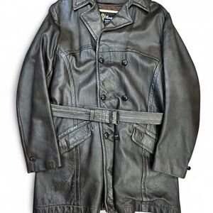 Vintage Leather Union Tag Shearling Jacket Made in USA Blade Runner Jacket